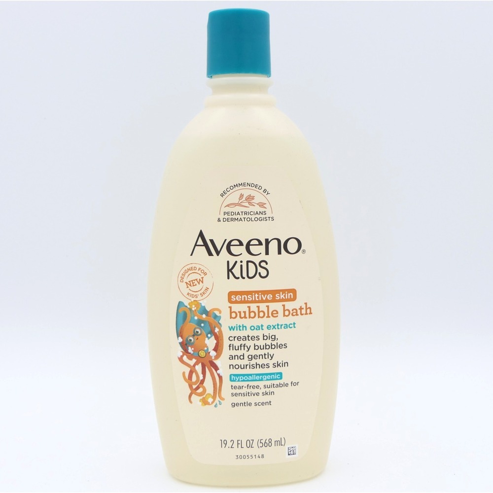 Aveeno Kids Sensitive Skin Bubble Bath w/ Oat Extract 19.2 oz Gentle Scent